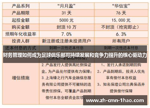 财务管理如何成为足球俱乐部可持续发展和竞争力提升的核心驱动力